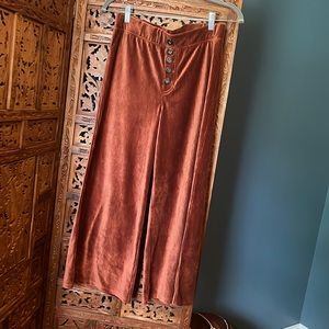 Rewash, small, rust color, corduroy, wide leg lounge pants